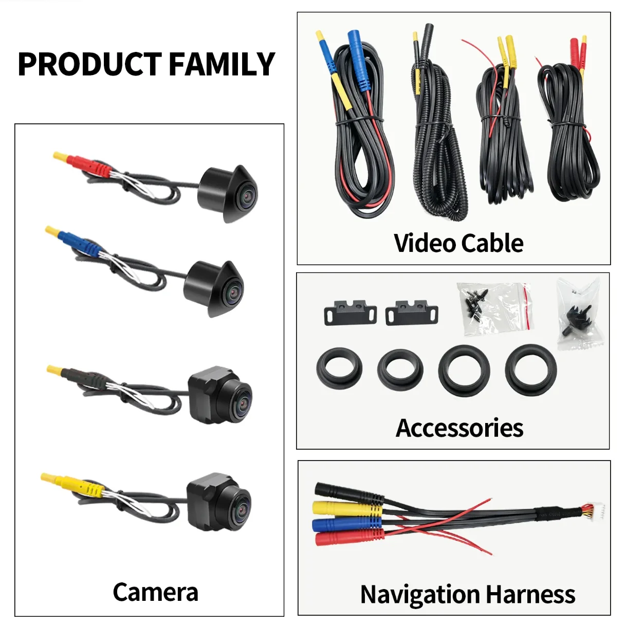 Car 360° Panoramic System Camera 1080P AHD Bird View Front Rear Left Right For Android Multimedia