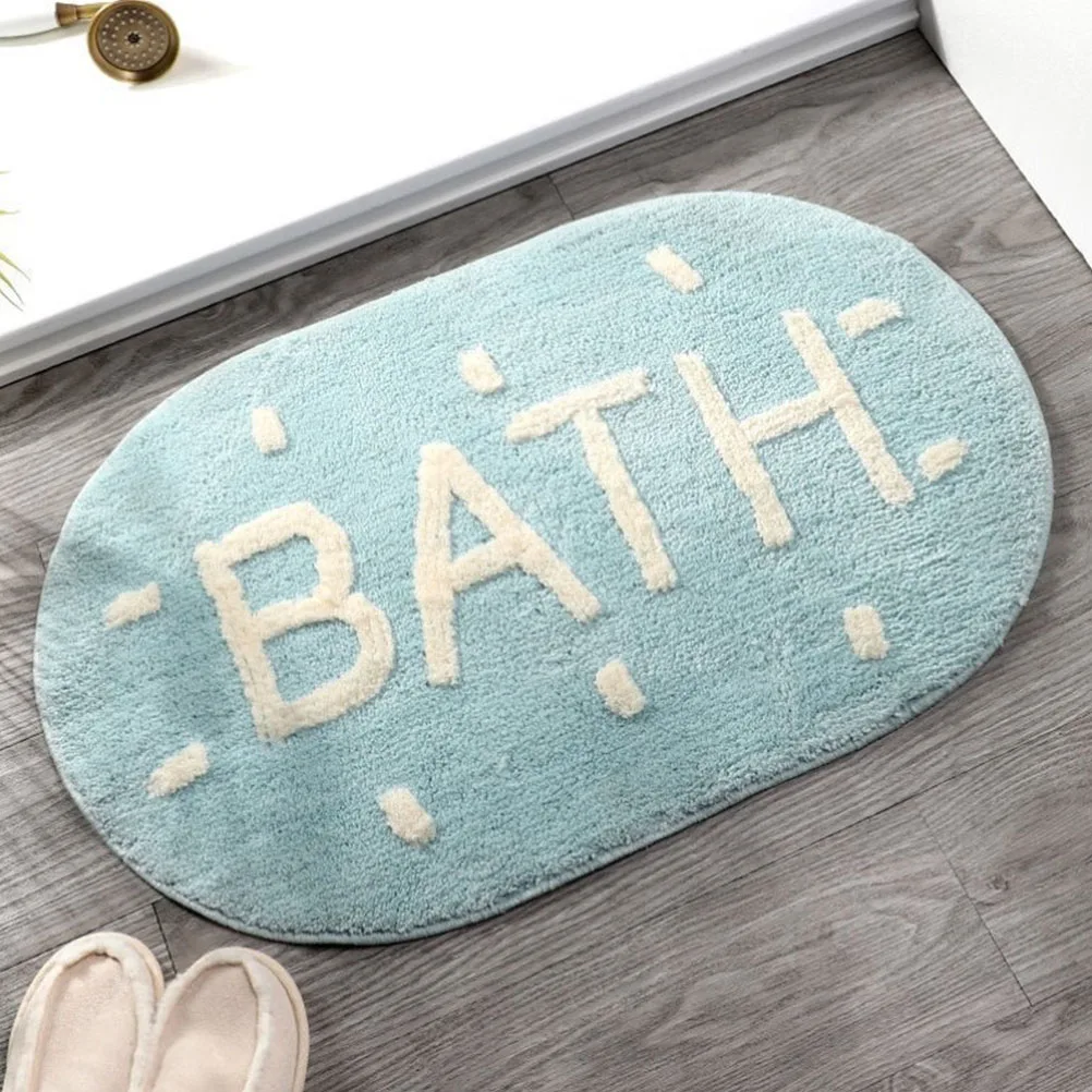 

Polyester Non slip Bathroom Mat Super Lithe Foot Anti slid Mats Living Room Bedroom Bath Floor Cover Easy Maintain Water