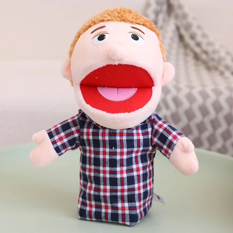 28–33 cm Kinder-Plüsch-Finger- und Handpuppe, beliebte Aktivität, für Jungen und Mädchen, Rollenspiele, Gute-Nacht-Geschichte, Requisiten, Familie, Rollenspiel, Spielzeugpuppe – Detail 25