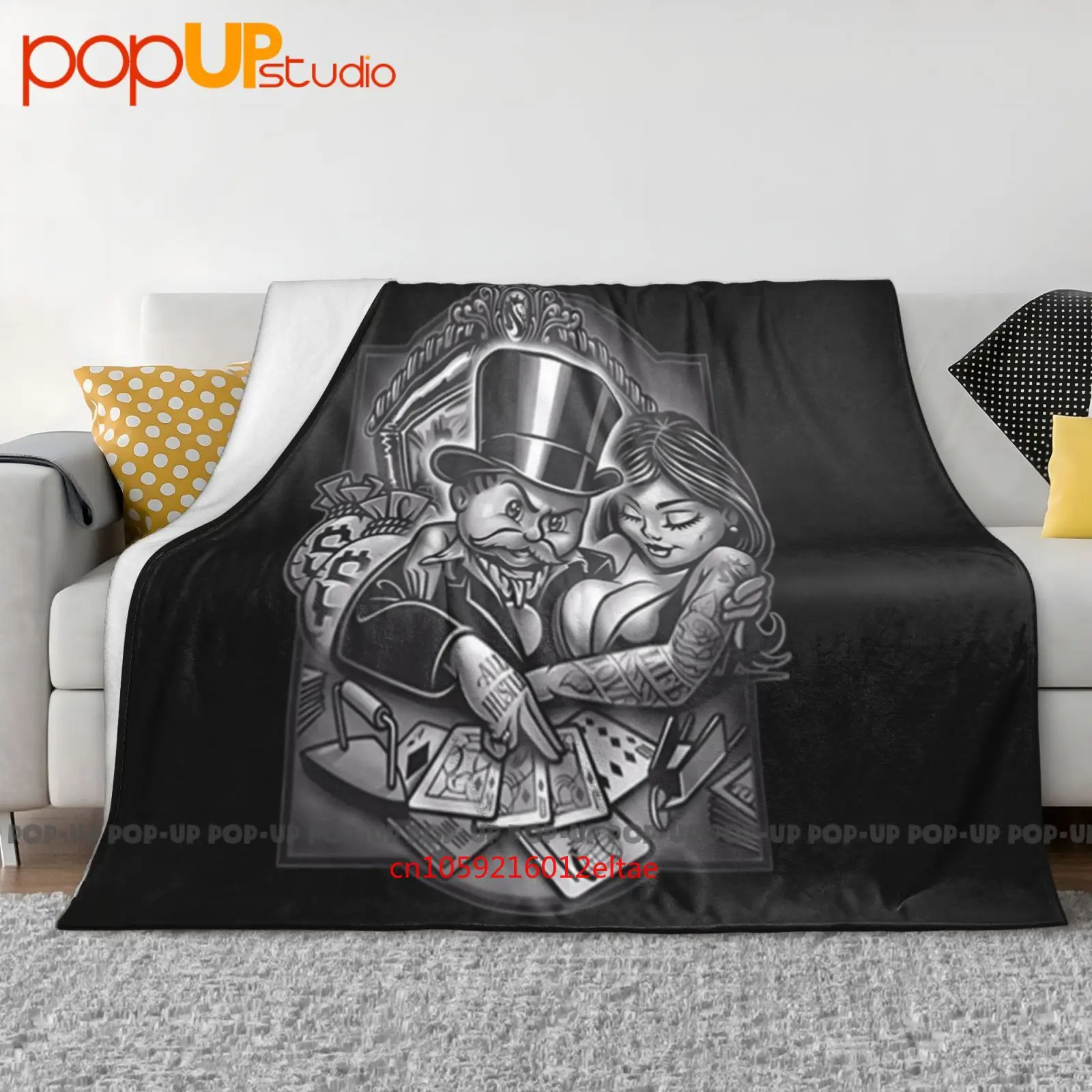 Ogabel og abel roupas cartas de dança rei rainha tinta tatuagem ultra-macio cobertor colcha inverno sofá capa capas de cama