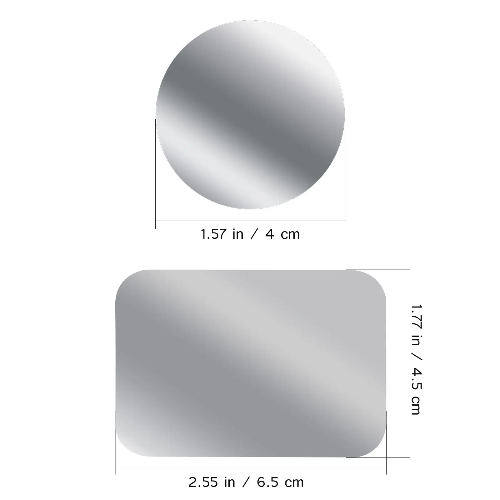 12Pcs Self-Adhesive Metal Plate Pack Round Rectangle for Phone Car Holder Universal Mount Plate Sticker All Smartphone Models