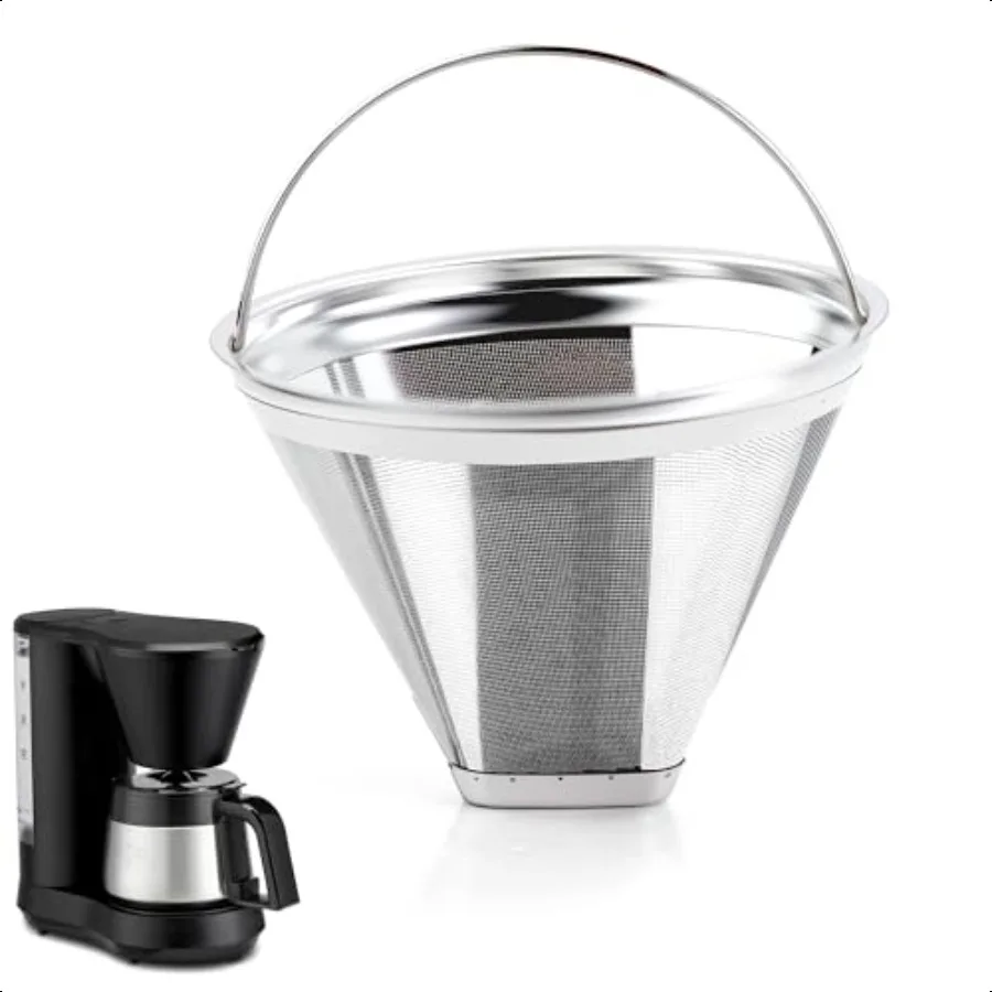 

Конусные фильтры для кофе, совместимые с кофеваркой Cuisinart DCC5570NAS Многоразовые конусные фильтры из нержавеющей стали для 5-чашки Cuisinart