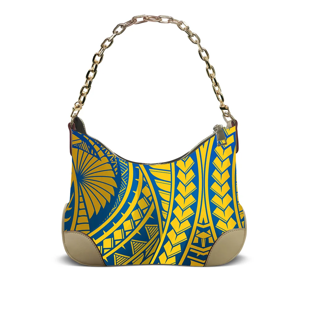 

Легкая полинезийская настраиваемая женская сумка подмышками из гибискуса Самоа Bloom, городская пляжная офисная сумка, готовая