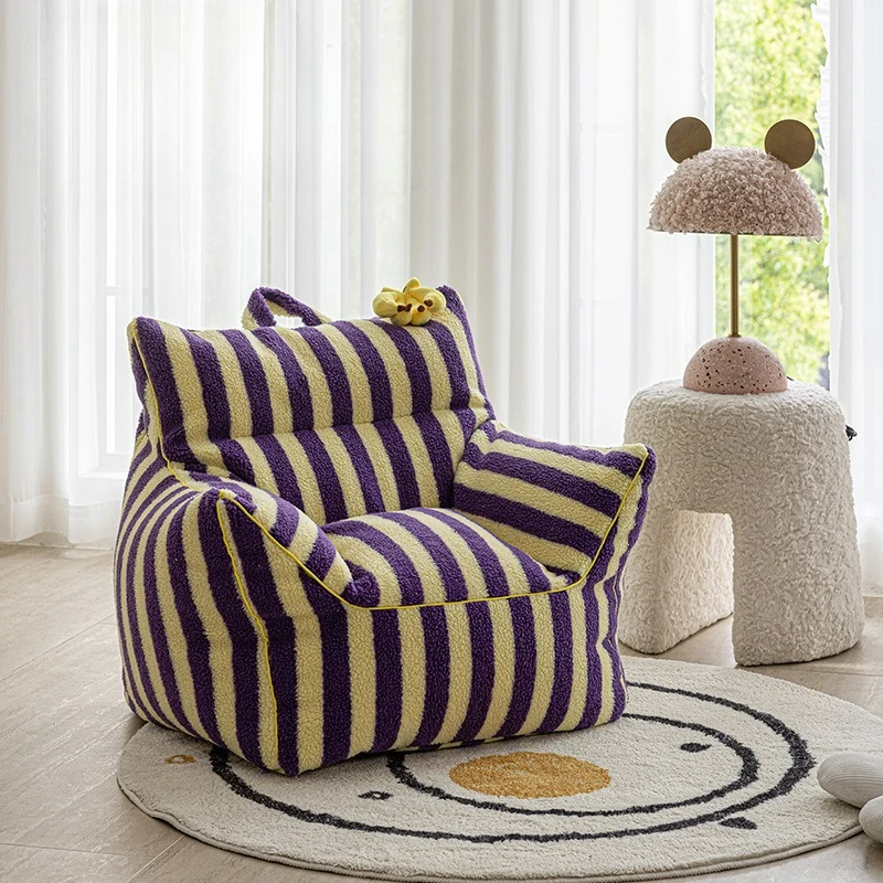 Striped Lazy Sofa Home Living Room Small Apartment Study Lying Balcony Sofa Chair Sofa Living Room Furniture