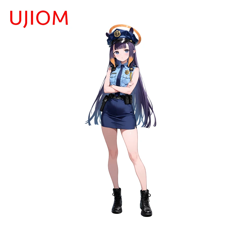 UJIOM Police Ninomae Hololive Wall Stickers Alluring Cartoon Graffiti Toolbox Computer Case Decal Waterproof Wallpapers Decor