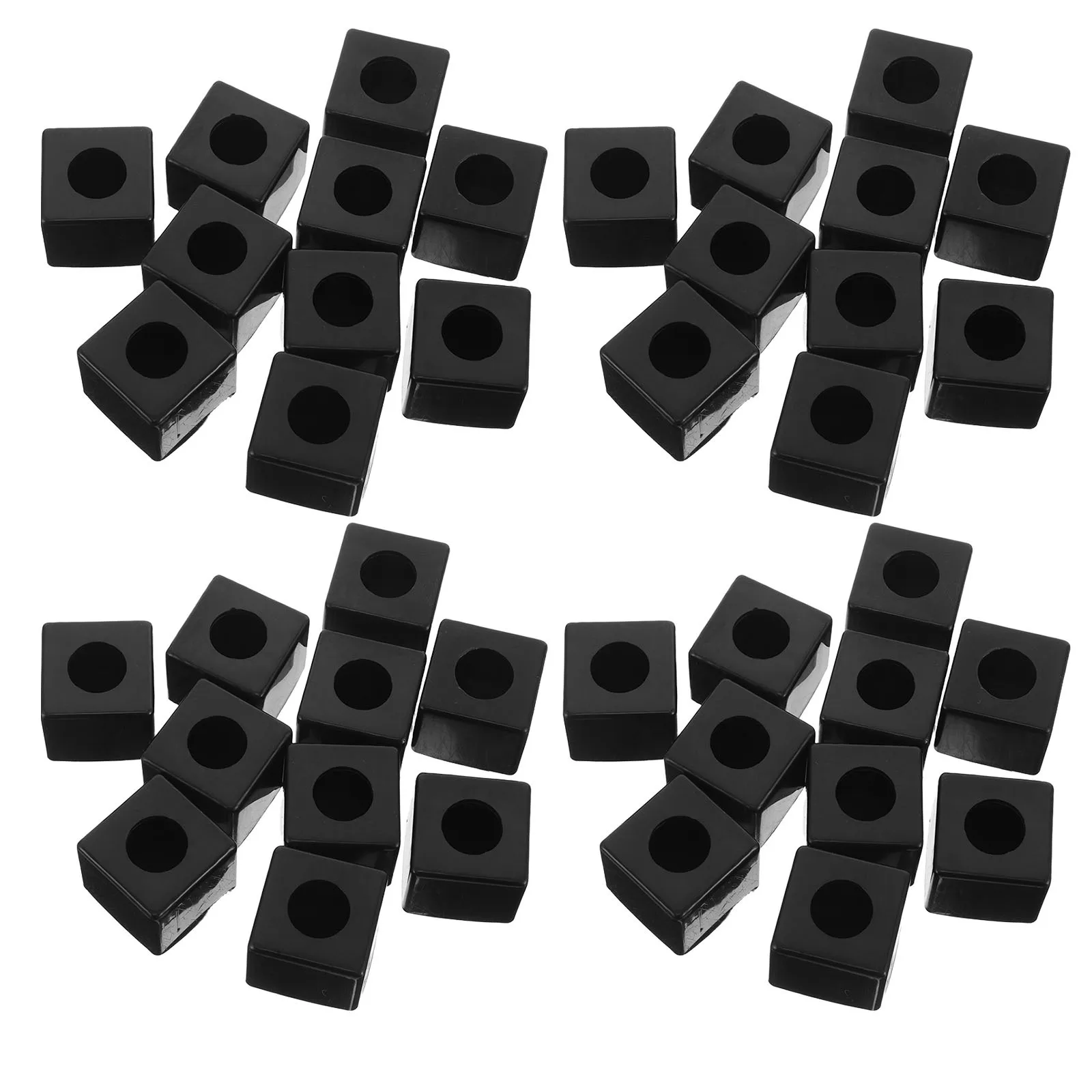 20 قطعة حامل الطباشير البلياردو الأسود 1.1 بوصة مربع المحمولة السنوكر ملحق طاولة مسبح مكعبات الطباشير صندوق تخزين