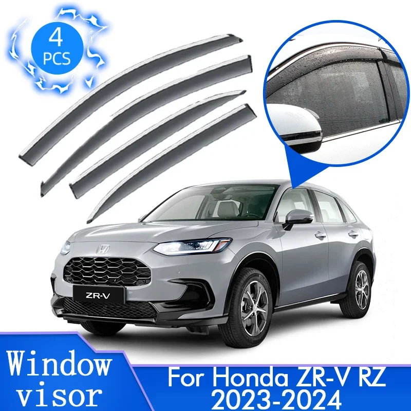 

For Honda ZR-V ZRV VeHEV RZ 2023 2024 Door Car Window Visor Vent Awning Rain Smoke Protector Guard Cover Deflector Accessorie