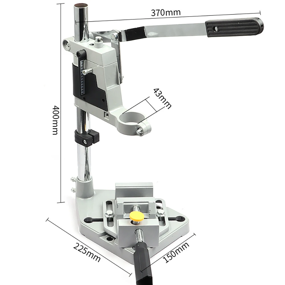 Supporto per trapano elettrico Smerigliatrice Supporto per trapano da banco Base Telaio fisso Tavolo per la lavorazione del legno Supporto per trapano da banco Accessori per smerigliatrice elettrica