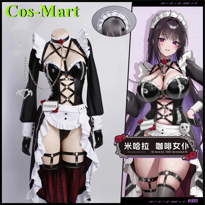 

Cos-Mart Game NIKKE Coffee Maid Cosplay Costume Black Bunny Girl Hallowmas Comic Exhibition All Saints' Day Christmas
