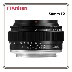 TTARTISAN 50mm F2 Manual Focus Prime Full Frame Lens for Leica L FUJI XF X-A1 X-A10 Nikon Z M43 Canon RF Sony E A7 A7II(A7M2)