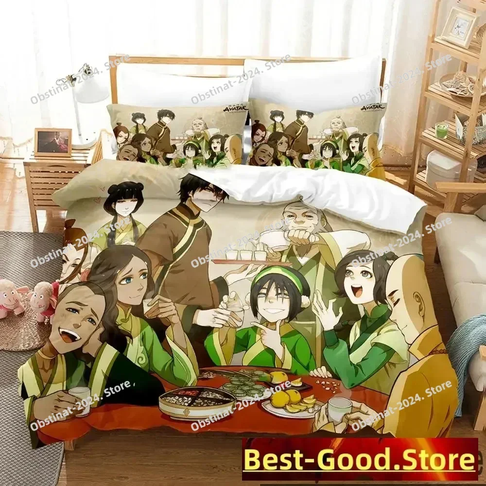 

3D Cartoon Avatar The Last Airbender Bedding Set Duvet Cover Full Queen King Size Pillowcase Bed Printed Set Aldult Kid Bedroom