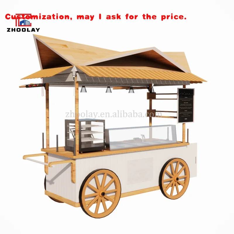 custom.Iron Flower Food Cart Outdoor Snack Display Rack Business  Shop  Beverage Coffee Tea Handcart  Mobile Market Stall Cart