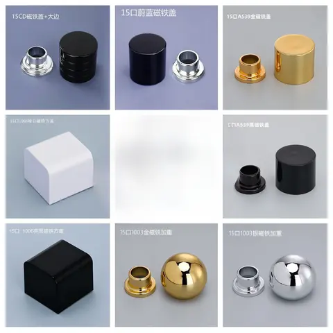 1‌pcs 15mm Universal Magnetic Perfume Bottle Cap - Cosmetic Bayonet Cover for Empty Bottles (Wholesale)