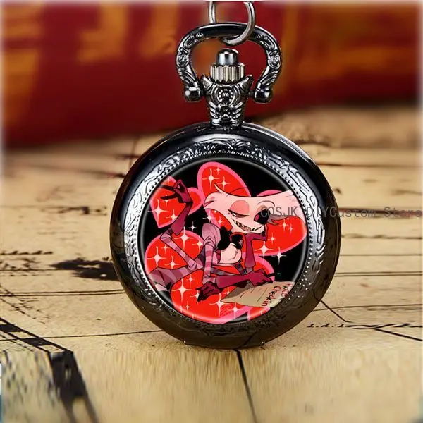 Game Hazbin Hotel Anime Game Pocket Watch Necklace Originality Student Return Ornament Student Birthday Gift
