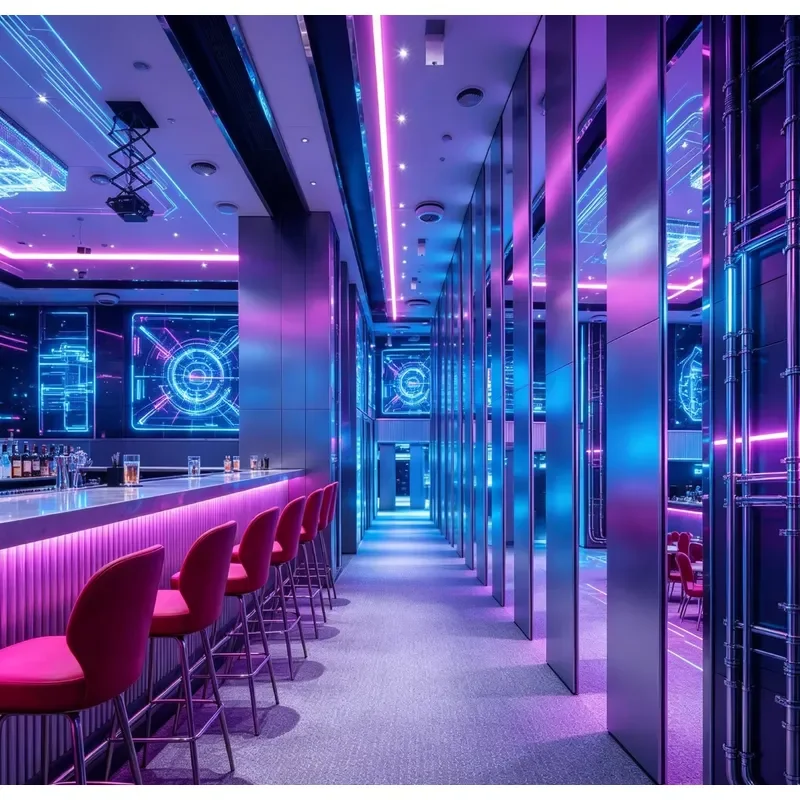 Commercial Foldable Movable Partition Wall Mechanism Modular Soundproof Space Saving Divider for Gaming Cafe E-Sports Room