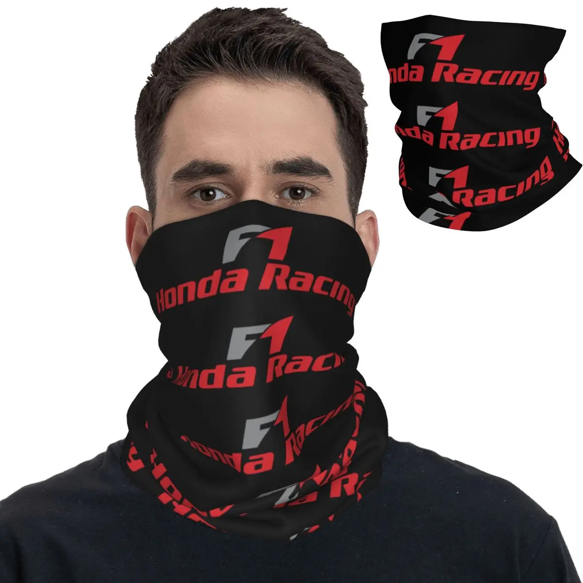 Hondaed F1 Racing Logo Bandana Neck Cover Printed Magic Scarf Multifunctional Balaclava Outdoor Sports Unisex Adult All Season