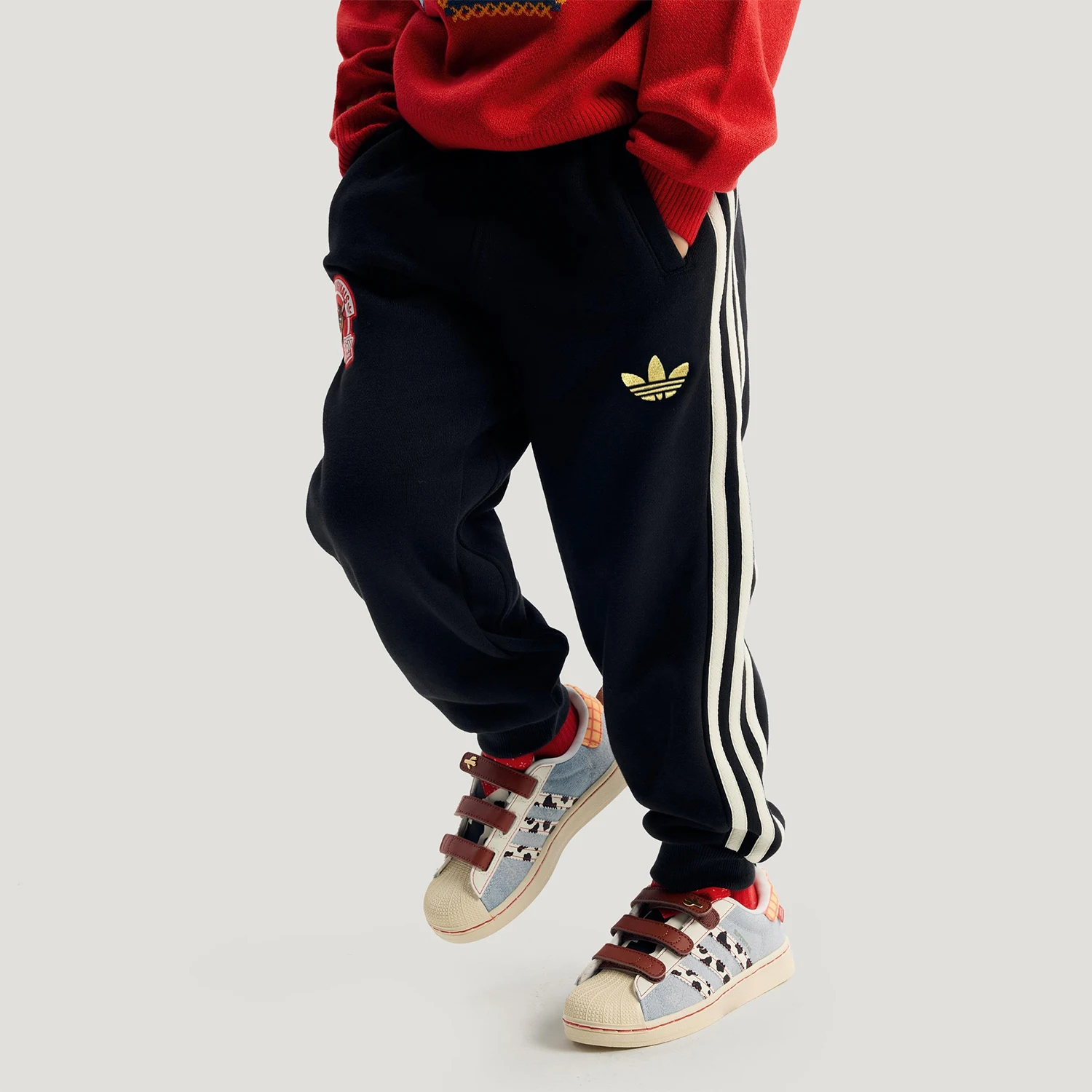 adidas-genuine-clover-new-children's-loose-fitting-ankle-sports-pants-ks3165