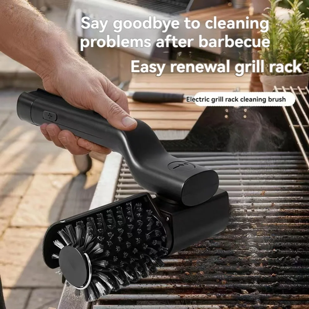 360°Rotating Electric BBQ Cleaning Brush Dead-angle Free Portable Durable High Efficiency Grill Washing Cleaning Tool