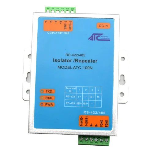 산업 등급 벽걸이 RS-485/422 광전 절연 데이터 중계기, ATC-109N 릴레이 신호 향상 리시버