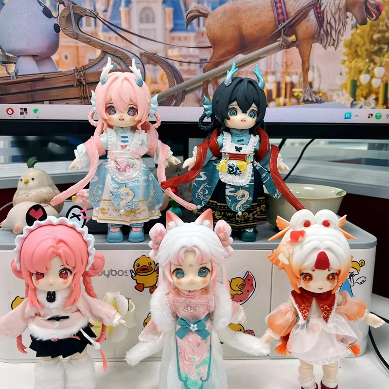 

Nagi Beast'S Fourth Generation Xiaoyao Series 12-точечная слепая коробка Bjd, милая мультяшная подвижная кукла-сюрприз, трендовая слепая коробка, игрушка в подарок
