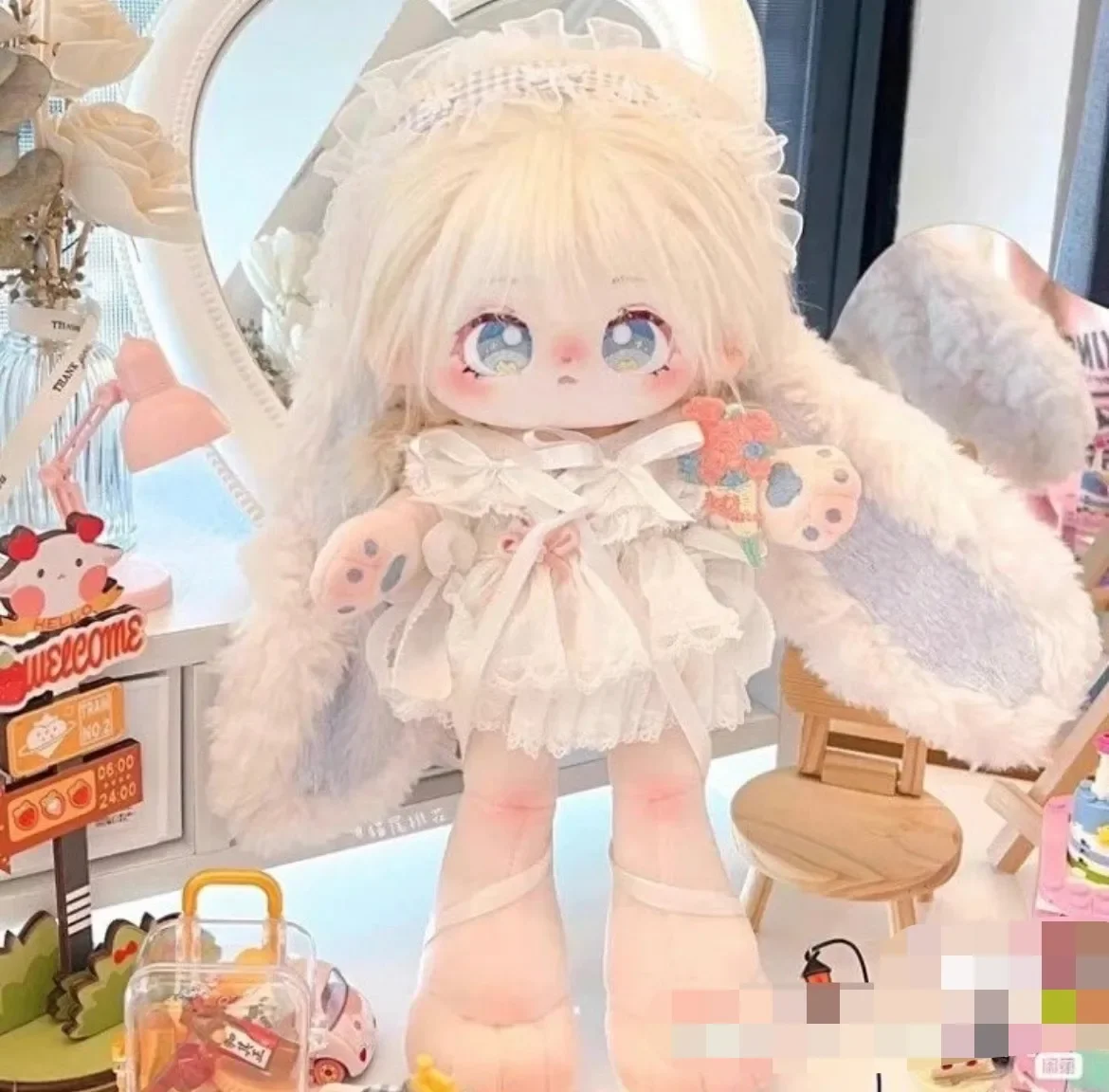 

30cm Dress-up Plushie Dolls Anime Game Long Leg Girl Cute Big Ear Cotton Stuffed Plush Doll Body Cosplay Gift Toys In Stock