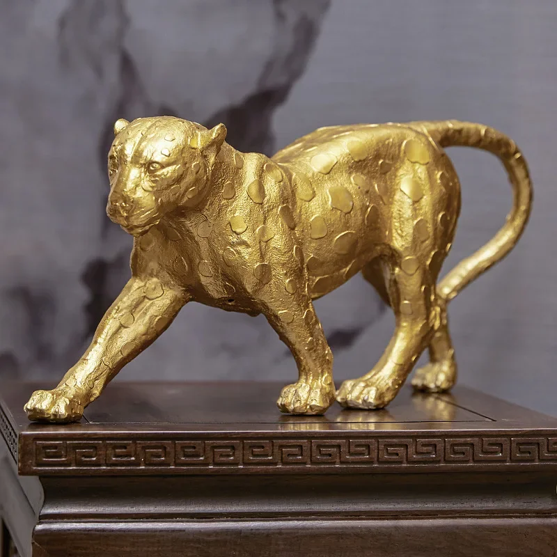 CLL Adorno de vaca de alta gama, artesanía de tigre de la suerte, decoración sencilla para sala de estar, oficina, vitrina de vinos, regalo de inauguración