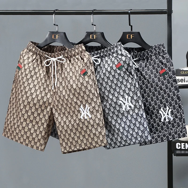 جديد عصري الرجال ort السراويل الصيف رقيقة الحرير الجليد كوي الجافة عادية في الهواء الطلق الشاطئ الرياضة orts مستقيم الساق منتصف الخصر الشباب