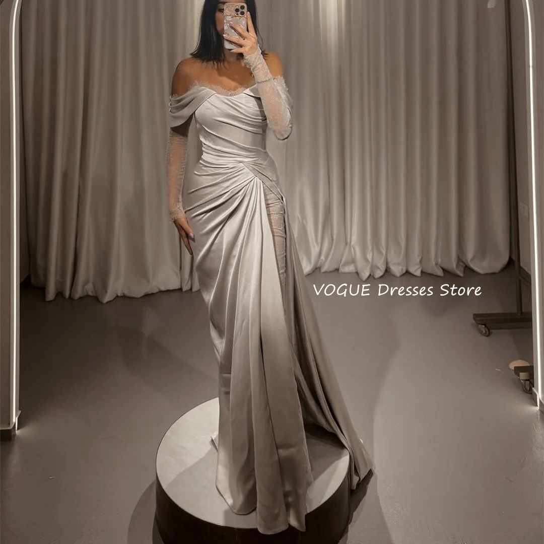 

Saudi Arabia Evening Dresses Long Sleeve Mermaid Prom Dress Women Formal Party Gowns Floor Length فساتين للمناسبات الرسمية