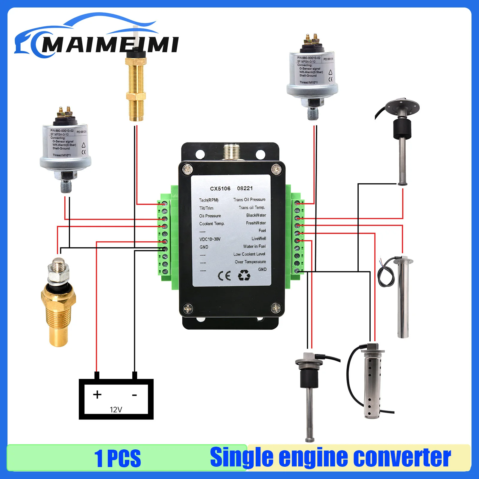 

Многофункциональный преобразователь MAIMEIMI NMEA 2000, адаптер 0-190 Ом до датчиков, преобразователь NMEA2000 для лодок, яхт, морской датчик