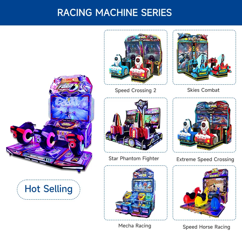 Luxury 3 Seater Transformable Motorcycle Simulator, Arcade Racing Game, Coin Operated, Metal Construction, English Language