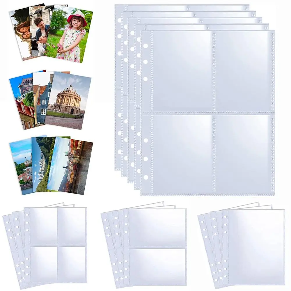 Kpop Photocard Binder 6 Ring Photocard Sleeves A5 Size Multi-Pockets Photocard Binder Photo Album Page