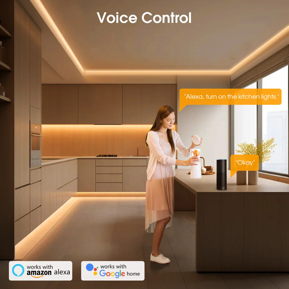 24V Smart Zigbee CCT COB LED Strip Closet Light Changeable 2700K To 6500K Dimmable APP Voice Control,Require ZIgbee 3.0 Gateway
