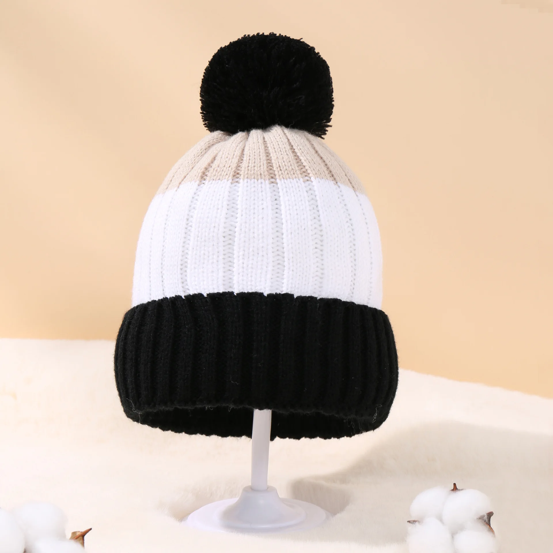 Toddler Boys and Girls Beanie Hats Knitted Warm Caps for Kids Autumn Winter 1 2 3 Years Old-