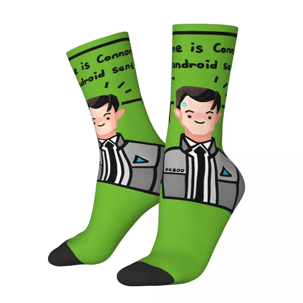 Hi, My Name Is Connor Men's Socks Unisex Detroit Become Human Harajuku Seamless Printed Novelty Crew Sock official-website