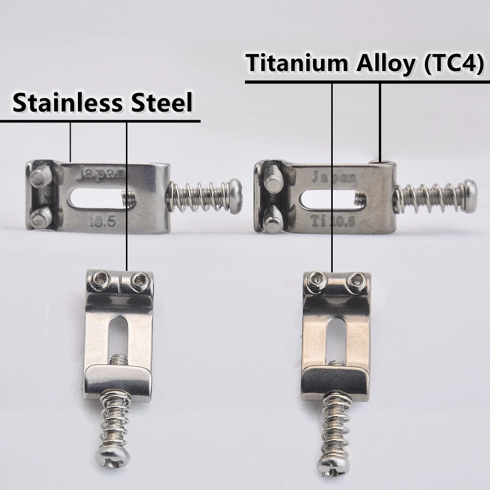 Imagem -05 - Tremolo Sistema Ponte com Latão e Titânio Liga Sela e Bloco Mão Direita e Esquerda 510 Estilo 105 mm Pontos Aço Inoxidável