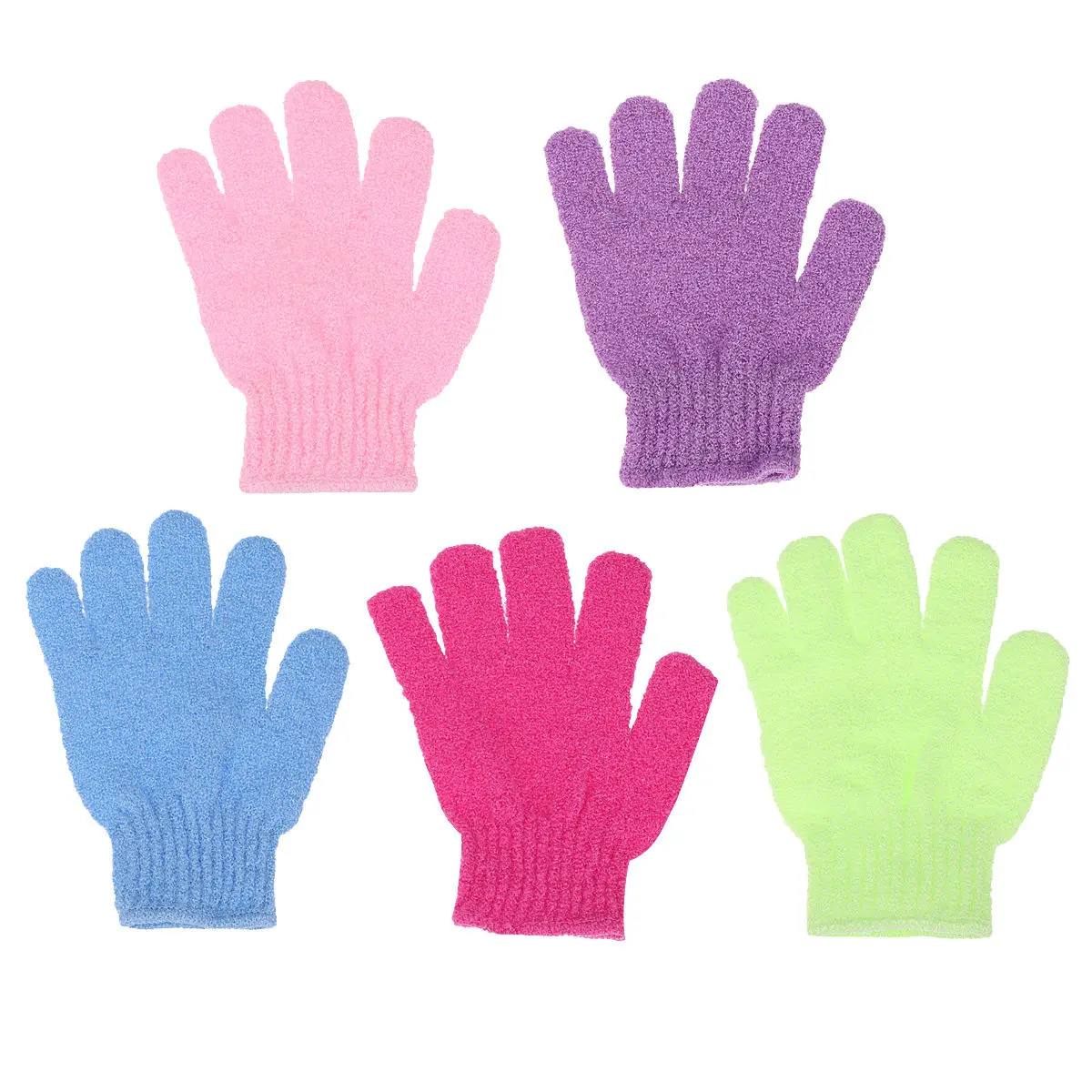 30Pcs Exfoliating Bath Gloves Five Finger Shower Scrubbers for Deep Cleansing Back Massage Smooth Skin Body Care Adults Students