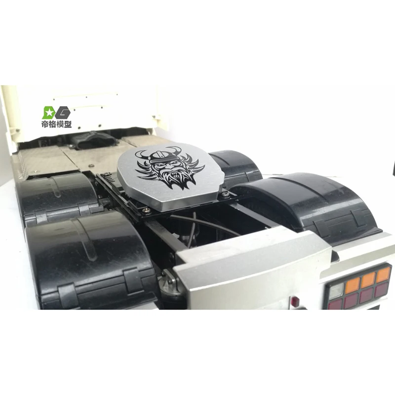 Silver Simulation Metal Cover Grinding Disc Cover for 1/14 Tamiya RC Truck Car Scania 770S 6X4 56368 8X4 56371 Diy Parts Toys