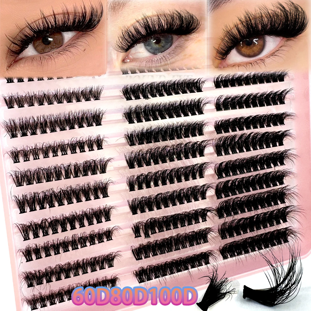 

NEW 120/300Pcs 8D Fluffy Thick Eyelash Clusters D Curl Wispy Individual Lashes 30D-100D Mix Eyelash Extensions False Eyelashes