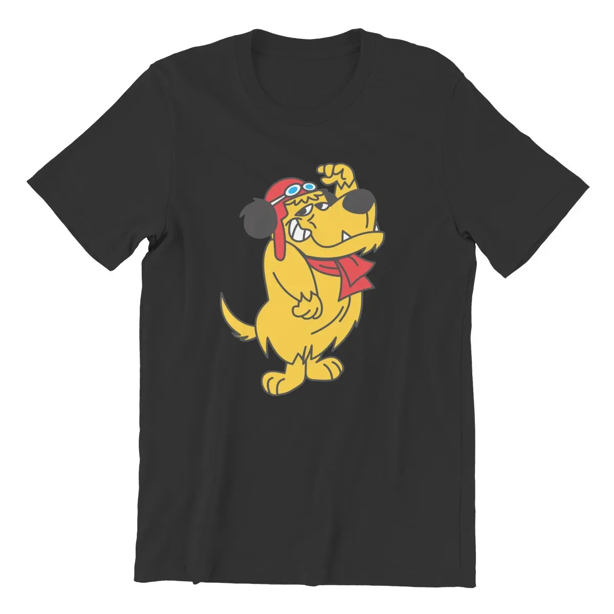 Casual Mutley Muttley Cartoon Laughing Laugh Dog  T-Shirt for Men Crewneck Cotton T Shirt  Short Sleeve Tees Printed Clothes