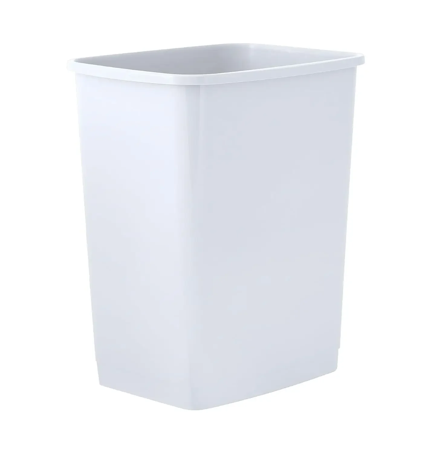 Kitchen Trash Can 9 Gallon Slim Waste Bin 37 Qt Durable Plastic, Fit Small Spaces, Office, Bathroom, Under Counter (White)