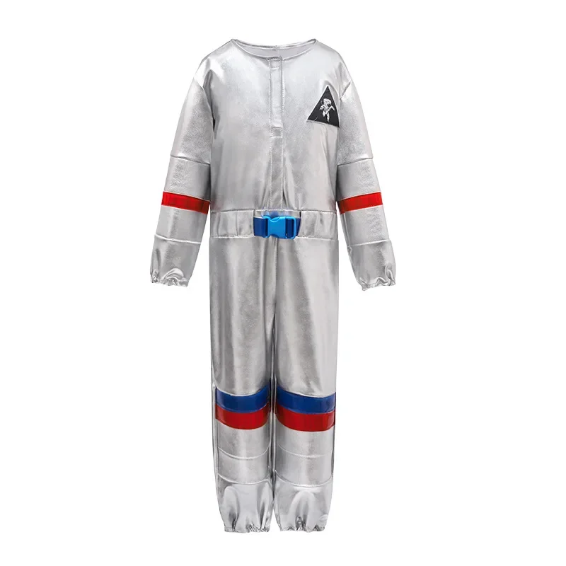 Cgmgtsn Zilveren Spaceman Jumpsuit Jongens Astronaut Kostuum En Tas Voor Kinderen Halloween Cosplay Kinderen Carnaval Feest Verkleedkleding