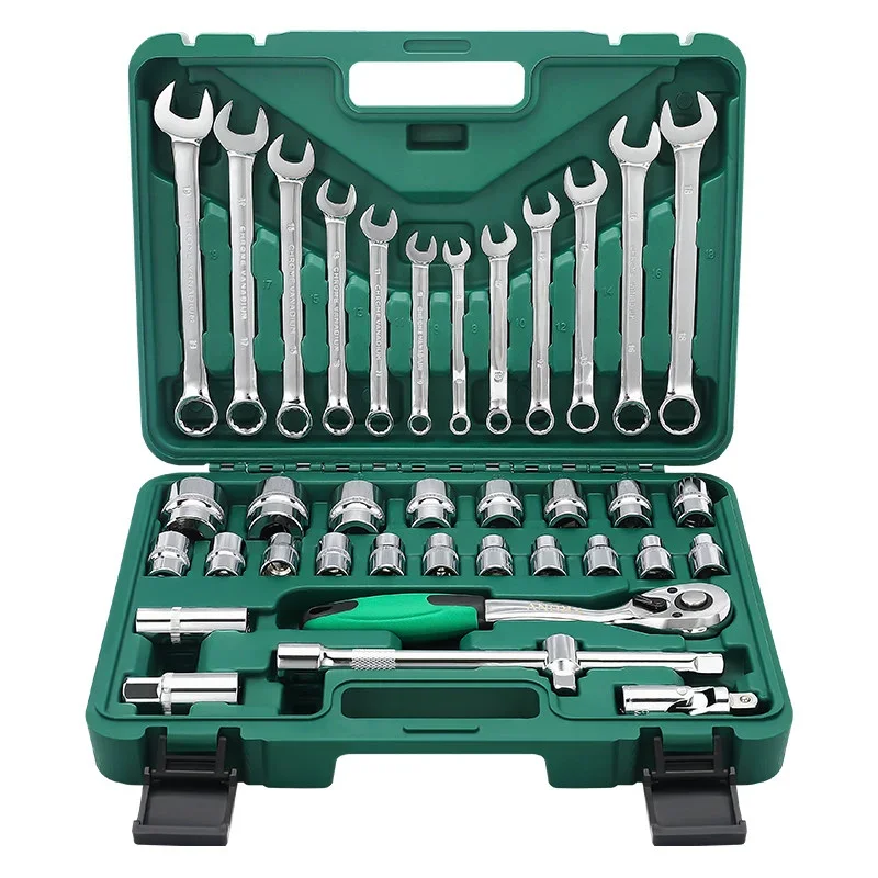 108PCS Garage Workshop Workstation Tool Box Hand Tools Kits Set Ratchet Hardware