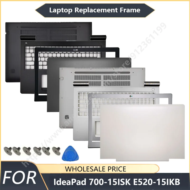 NEW For IdeaPad 700-15ISK 80RU E520-15IKB Laptop LCD Back Cover/Front Bezel/Palmrest/Bottom Case replacement parts Frames