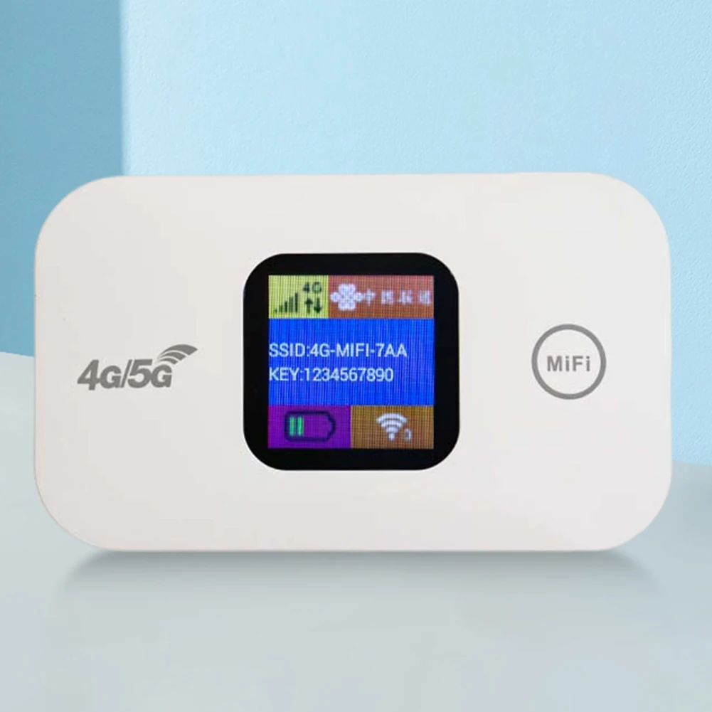 4G LTE Portable Router Sim Card Slot Mini Outdoor Hotspot 2100mAh Portable Network Hotspot Device Colorful LED Display