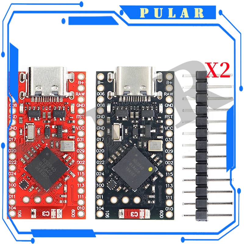 1PCS NRF52840 Development Board Compatible With Nice! Nano V2.0 Bluetooth Split keyboard Pro Micro Red Board For Arduino