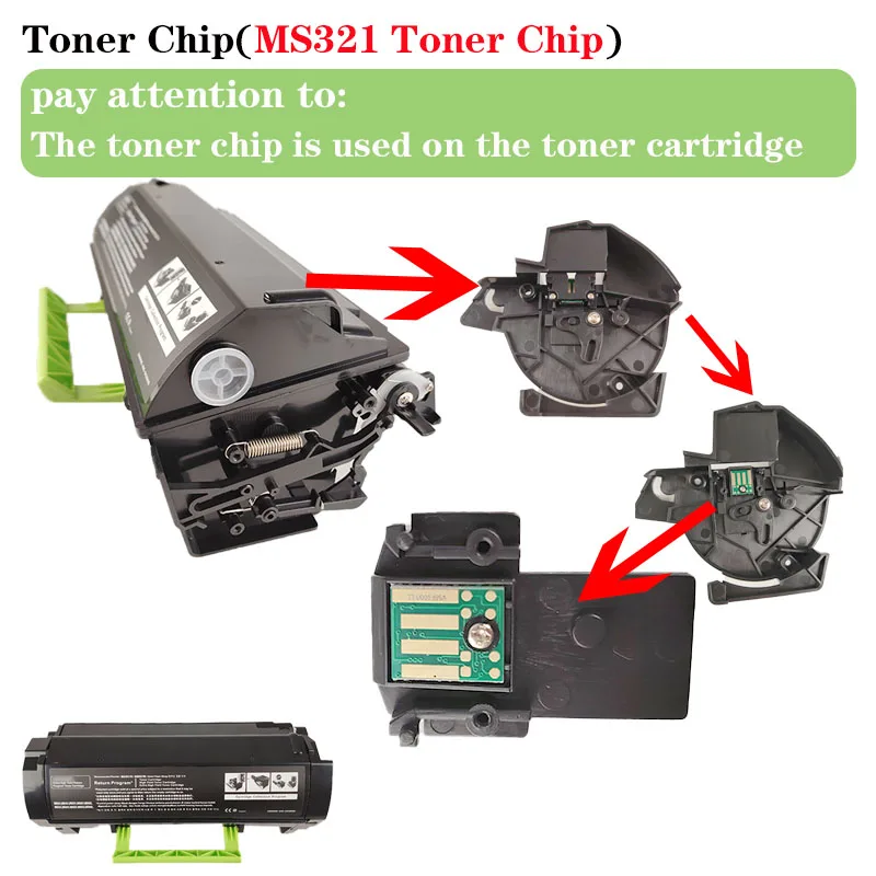 24F0006/51B1H00/51B2H00/51B3H00/51B4H00/51B5H00 8.5K WW Toner Chip for Lexmark  MS317/MX317/MS417/MS517/MS617/MX417/MX517/MX617