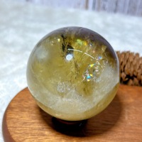 High Quality Natural Crystal Smokey Citrine Rainbow Sphere Ball Mineral Energy Healing Home Decorations Polished Gift