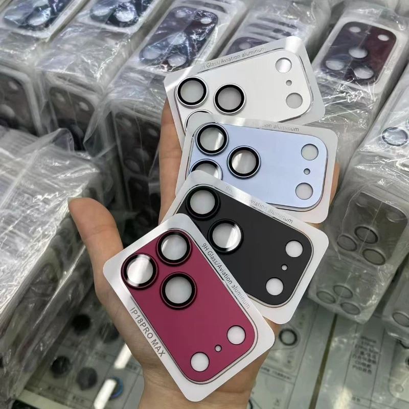 1-5 Stück Mattierter Panzer-Kameraobjektivschutz für iPhone 18 Pro Max 18 Pro, einteiliger Metall-Glas-Integrierter Schutzfilm