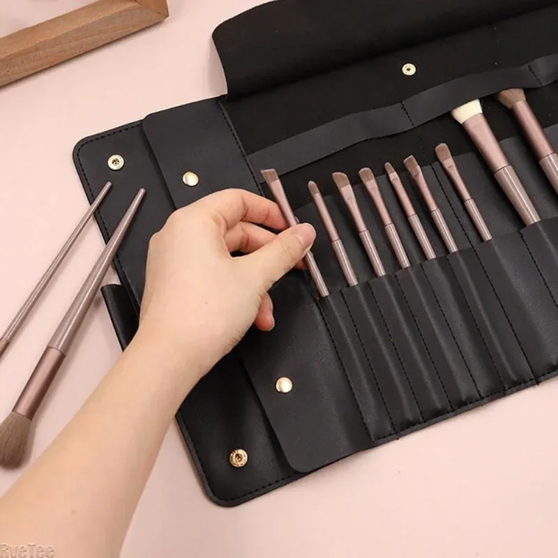 Organizer for Travel Makeup Brush Bag Electrician Tools Pen PU Leather Repair Tool Roll Bag Waterproof Foldable Tool