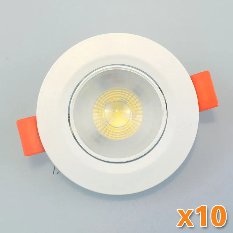 Teetealy 10Pcs LED Downlight White 3